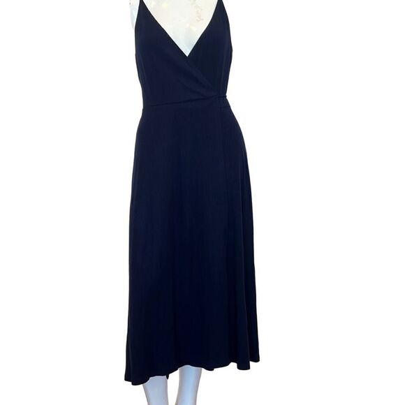 Reformation Navy Wrap Dress Sz.S Halter Style - Picture 1 of 5